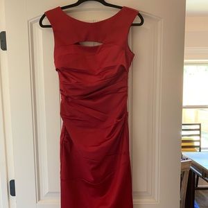 David’s bridal size 4 short red dress